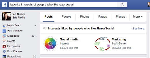 Facebook favorite interests