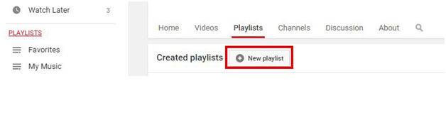 Create Playlist Youtube