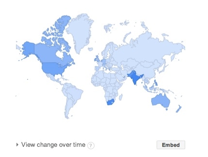 Google trends regional Interest